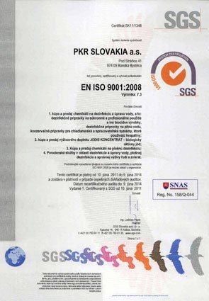 Official website company jodis, Certificates JODIS